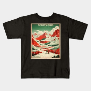 The Russian Tundra  Russia Vintage Tourism Poster Kids T-Shirt